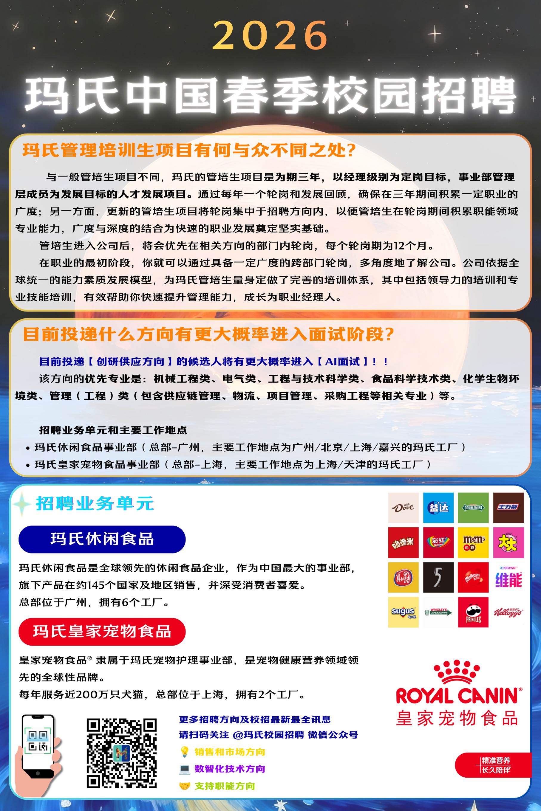 玛氏2026春招